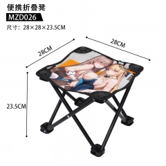 2 Styles Blue Archive Anime Portable Folding Stool