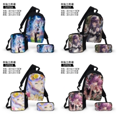 6 Styles Frieren: Beyond Journey's End Cosplay Oxford Cloth Anime Backpack+Shoulder Bag+Pencil Bag(set)