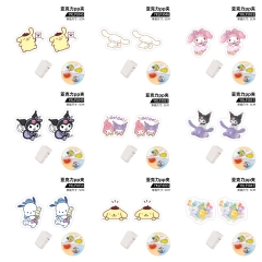 10 Styles Sanrio Kuromi My Melody Cinnamoroll Cartoon Anime Acrylic PP Clip