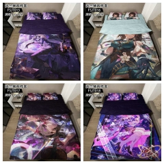 6 Styles 1.5*2M Honkai: Star Rail Cartoon Anime Bed Sheet+Quilt Cover+Pillow Covers(4PCS/SET)