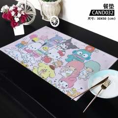 Sanrio Decoration Cartoon Character Anime  Canvas Table Mat