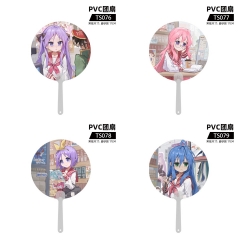 4 Styles Lucky Star Cartoon Cosplay Anime PVC Fan