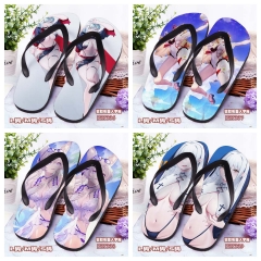 7 Styles Genshin Impact Cartoon Soft Rubber Slippers Anime Flip-flops