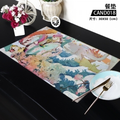 3 Styles Mononoke Cosplay Decoration Cartoon Character Anime  Canvas Table Mat