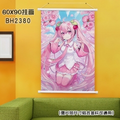 3 Styles (60*90CM) Hatsune Miku Wall Scroll Cartoon Anime WallScrolls