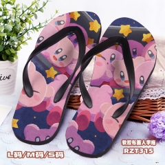 Kirby Cosplay Cartoon Soft Rubber Slippers Anime Flip-flops