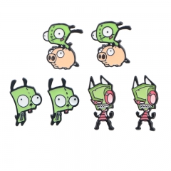 2 Styles Invader ZIM Cartoon Cute Alloy Earring Fashion Girls Earring