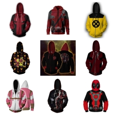 16 Styles Deadpool Collar Zipper Anime Hoodie