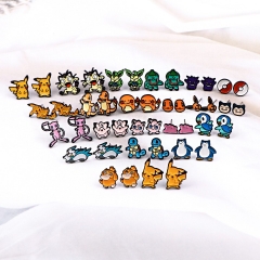 25 Styles Pokemon Cartoon Cute Alloy Earring Fashion Girls Earring