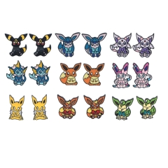 6 Styles Pokemon Cartoon Cute Alloy Earring Fashion Girls Earring