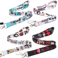 4 Styles Grey's Anatomy Cartoon Anime Phone Strap Lanyard