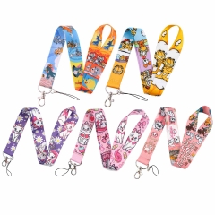 9 Styles Garfield Cartoon Anime Phone Strap Lanyard