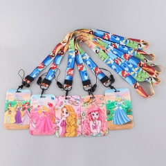 11 Styles Snow White Cartoon Anime Phone Strap Lanyard Card Holder Bag