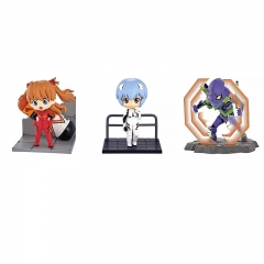 3pcs/set EVA/Neon Genesis Evangelion Ayanami Rei Asuka Langley Soryu  Cartoon PVC Anime Figure Toy