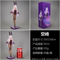 30cm Blue Archive Bunny Girl Sorasaki Hina Sexy Girls Cartoon Anime PVC Figure Toy Doll