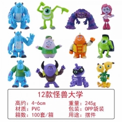 4-6cm 12PCS/SET Monsters University Cartoon Anime PVC Figure