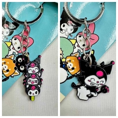 2 Styles Sanrio Kuromi Cartoon Anime Alloy Keychain