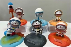 6PCS/SET 7-10cm Doraemon Cartoon Anime PVC Figure