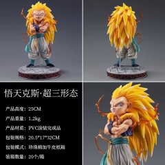 25CM GK Dragon Ball Z Super Saiyan 3 Gotenks Cartoon Anime PVC Figure Toy