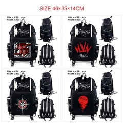 9 Styles K-POP Stray Kids Cartoon Anime Canvas Backpack Bag