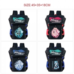 10 Styles Hatsune Miku Cartoon Pattern Anime Backpack Bag With USB Charging Cable