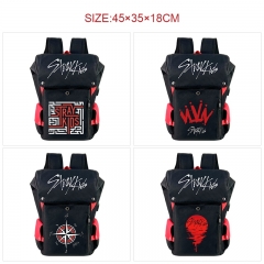 9 Styles K-POP Stray Kids Cartoon Pattern Anime Backpack Bag With USB Charging Cable