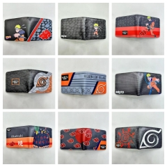 12 Styles Naruto Cartoon PU Purse Anime Wallet