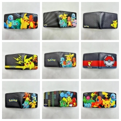 10 Styles Pokemon Cartoon PU Purse Anime Wallet