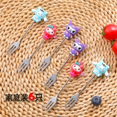 5 Styles Sanrio My Melody Kuromi Cartoon Anime Spoon/Fork Tableware