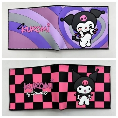 2 Styles Sanrio Kuromi Cartoon PVC Purse Anime Wallet