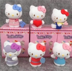 6pcs/set Hello Kitty Cartoon Anime Figure Toy