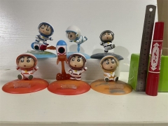 6pcs/set 7cm-11cm Crayon Shin-chan Cartoon Anime PVC Figure