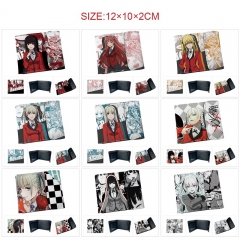 10 Styles Kakegurui Compulsive Gambler Cartoon PU Purse Anime Short Wallet