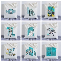 10 Styles Hatsune Miku Cartoon Anime Canvas Shopping Bag