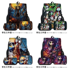 6 Styles The Nightmare Before Christmas Cartoon Anime Backpack+Shoulder Bag+Pencil Bag(set)