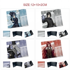 8 Styles Kuroshitsuji/Black Butler Cartoon PU Purse Anime Short Wallet