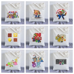 22 Styles Super Mario Bro Cartoon Anime Canvas Shopping Bag