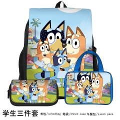 Cute Dog Cartoon Anime Backpack+Shoulder Bag+Pencil Bag(set)