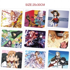 10 Styles 25x30cm Sword Art Online | SAO Cartoon Anime Mouse Pad