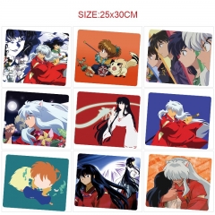 12 Styles 25x30cm Inuyasha Cartoon Anime Mouse Pad