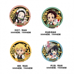 5.8CM 4 Styles Demon Slayer: Kimetsu no Yaiba Cartoon Anime Alloy Brooch