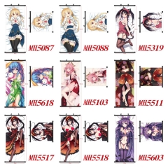 12 Styles 40*102cm Date A Live Sexy Girls Wall Scroll Cartoon Anime WallScrolls