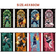 17 Styles 40*60cm My Hero Academia Wall Scroll Cartoon Anime WallScrolls