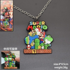 2 Styles Super Mario Bro Cartoon Anime Alloy Necklace/Keychain