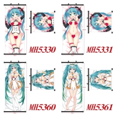 4 Styles 40*102cm Hatsune Miku Sexy Girls Wall Scroll Cartoon Anime WallScrolls