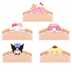 5 Styles Sanrio Hello Kitty Kuromi Cinnamoroll Pattern For Girls Cute Anime Comb