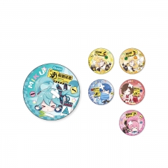 6 Styles Genuine Hatsune Miku Kagamine Rin Ren Pin Anime Tinplate Brooch