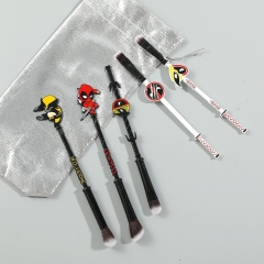 Deadpool & Wolverine Cartoon Anime Makeup Powder Blush Brush Set