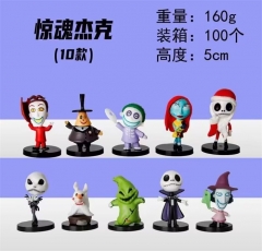 5CM 10PCS/SET The Nightmare Before Christmas Cartoon Anime PVC Figure