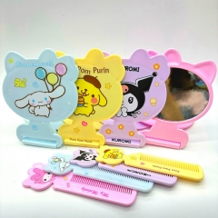 2 Styles Sanrio Kuromi Cartoon Anime Mirror with Comb